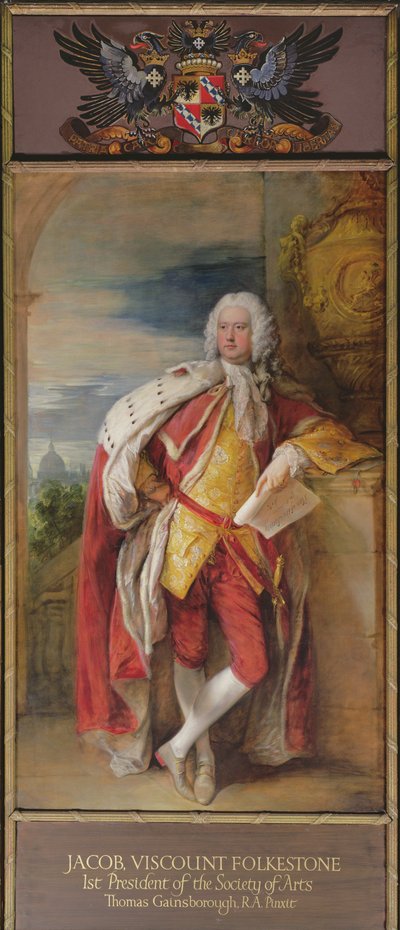 Portrait of Jacob Bouverie, First Viscount Folkestone and First President of the Society of Arts by Thomas Gainsborough